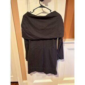 figwood Women's Charcoal Gray Off Shoulder‎ Long Sleeve Casual Dress Size S